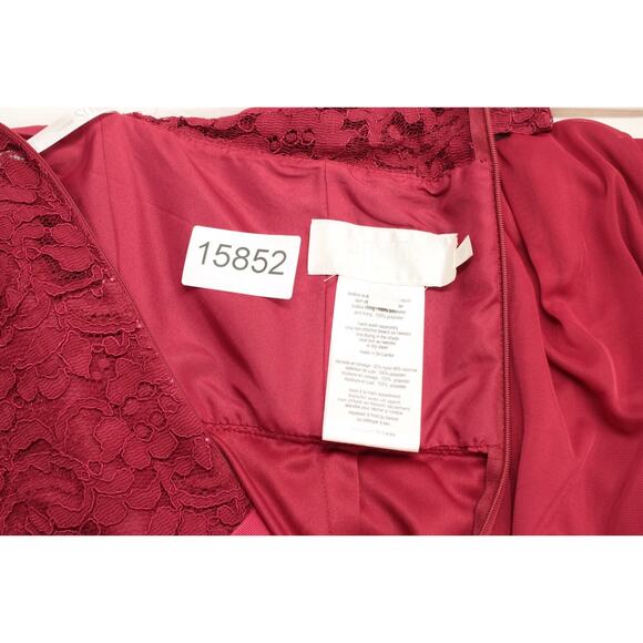 New One Shoulder Formal Bridesmaid Dress Women's 10 Apple Red Goddess Party Prom - Picture 10 of 10